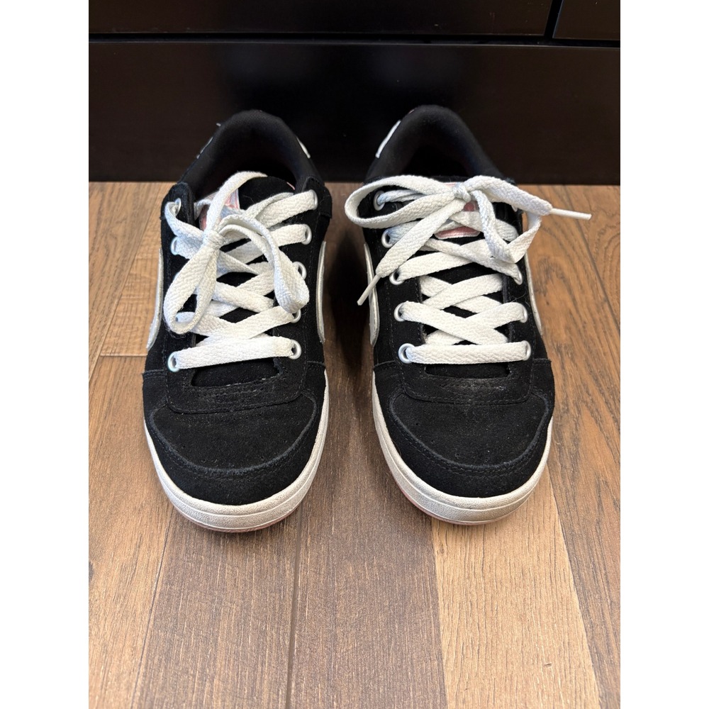 Etnies Women Black Suede Skate Shoes Pink White Low Top Sneakers Size 7 EUR 37.5